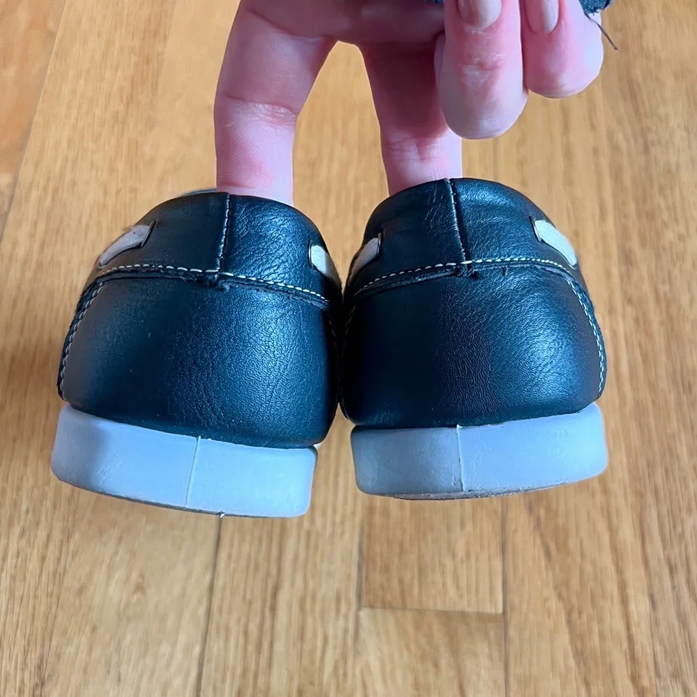 Jelly Beans Boys Black Boater Shoe 2